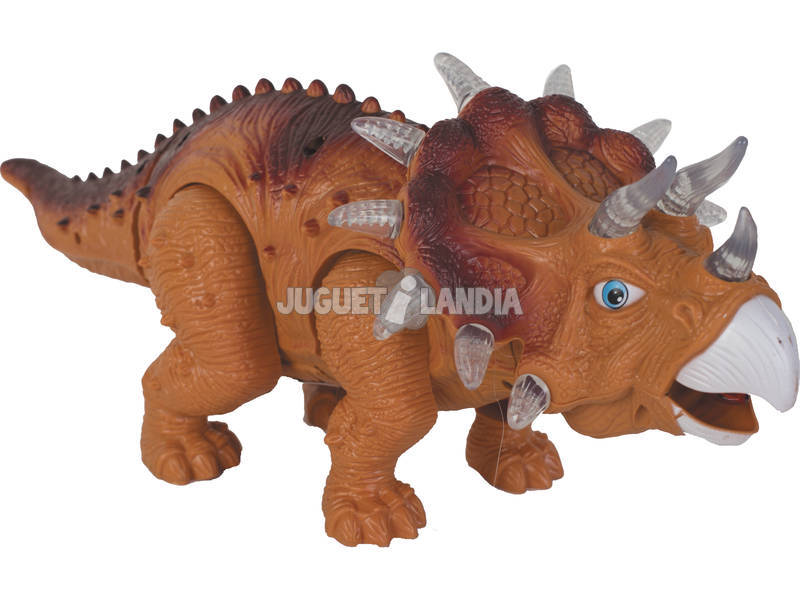 Dinosauro Triceratopo Camminante con Luce e suoni da 36 cm 