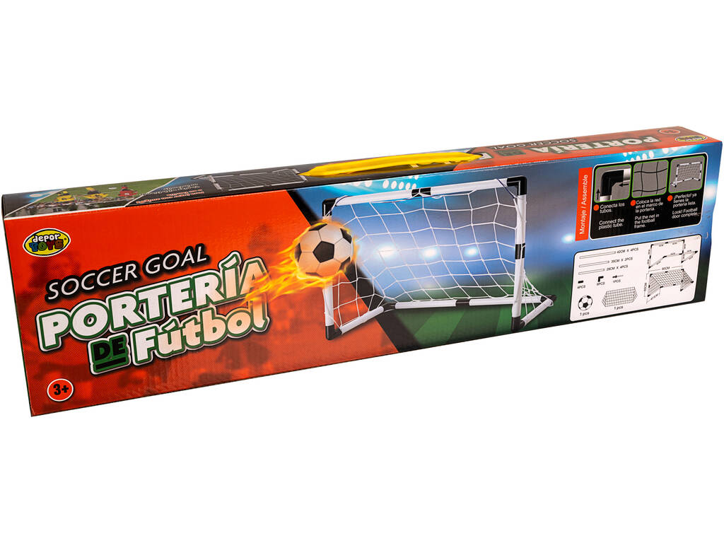 Playset Football Porta di Calcio 90x65x40.5 cm. e palla