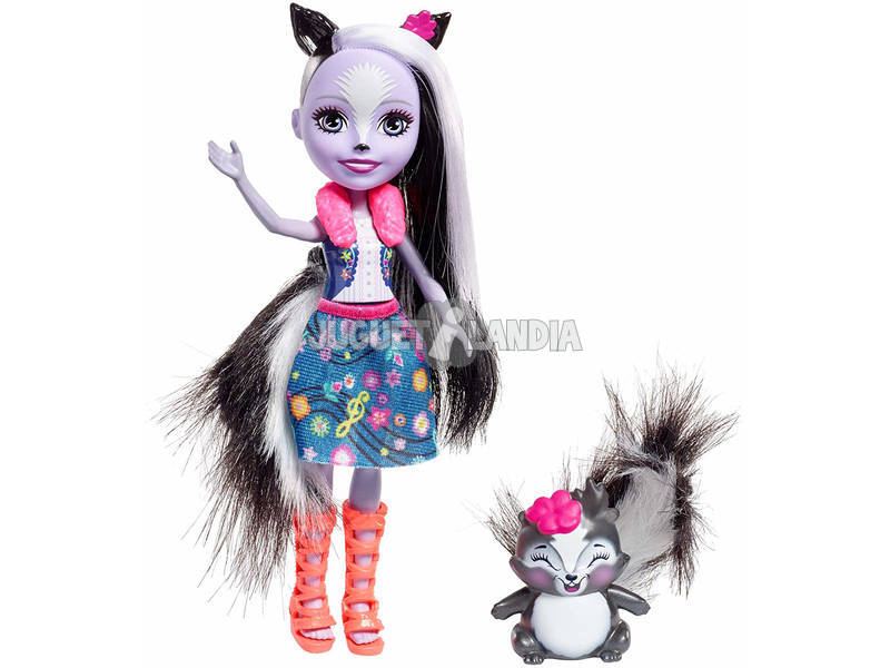 Enchantimals Boneca Sage Skunk e A Sua Bateria Roqueira Mattel FRH41