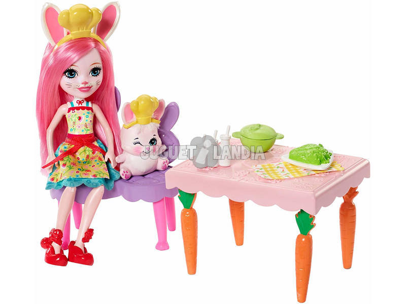 Enchantimals Apprendiste in Cucina con Bambola Bree Il Coniglietto Mattel FRH47