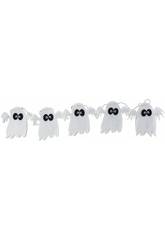 Guirlanda Fantasma Feltro Com Os Olhos Rubies S4339