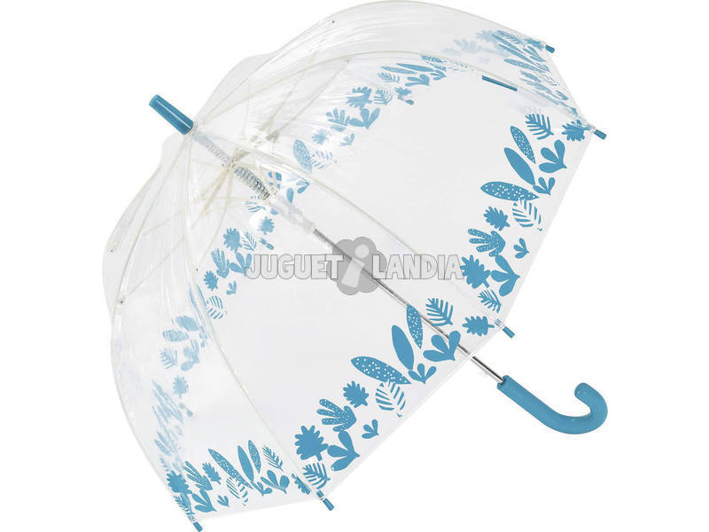 Guarda-chuva Bisetti Infantil Automático Selva Transparente Cúpula 67 cm. 8 Varetas