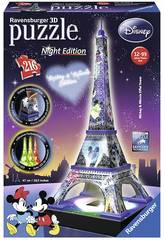 Puzzle 3D Torre Eiffel Mickey e Minnie com Luz Ravensburger 12520