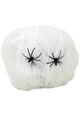 Teia de Aranha de 60 gr. com 2 Aranhas