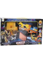 Pistola Lan�a dardos Transform�vel com M�scara Robot do Espa�o