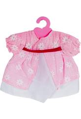 Mode Bébé Poupées 40 cm. Robe Blanche et Rose