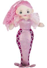 Boneca de Trapo Sereia Rosa 30 cm.
