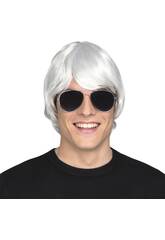 Perruque Adulte Homme Courte Blanche