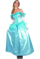 Kostüm blaue Prinzessin Frau Größe S