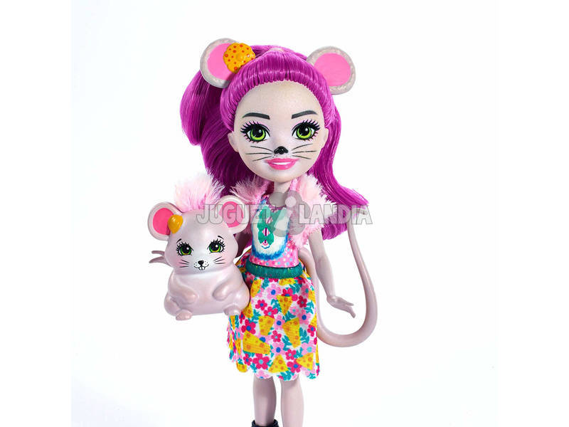 Enchantimals Muñeca y Mascota Mayla Mouse y Fondue Mattel FXM76