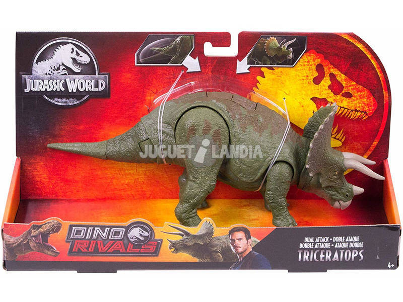 Jurassic World Dinosauro Attacco Doppio Mattel GDT38