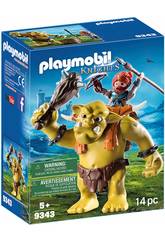Playmobil Knights Guerriero con Troll Gigante 9343