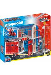 Playmobil Caserne de Pompiers avec Son 9462