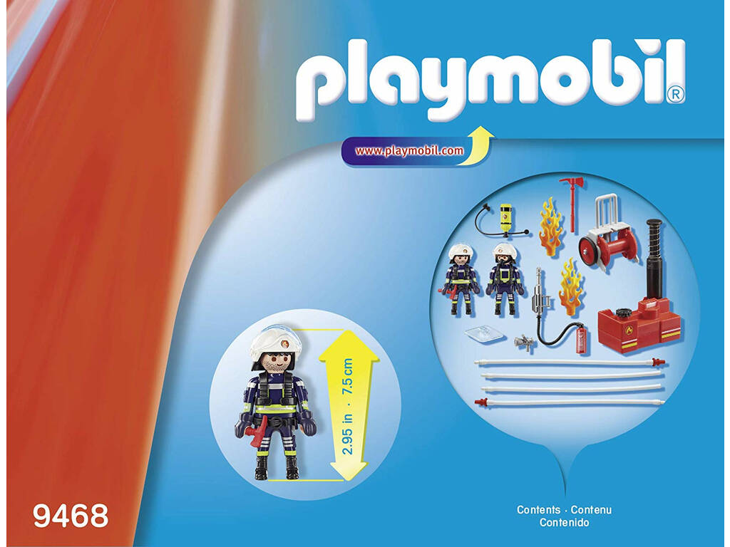 Playmobil Pompiers avec Pompe à Eau 9468