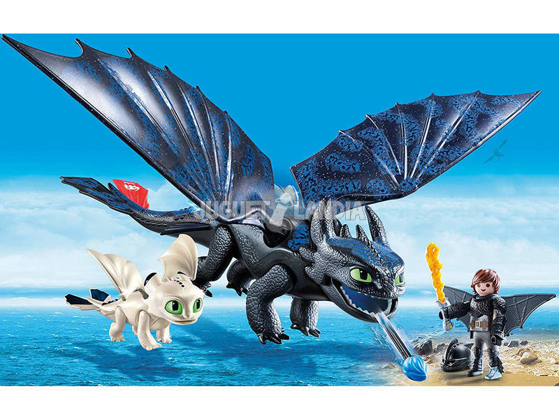 Playmobil Dragons Hiccup e Sdentato con Baby Dragon 70037
