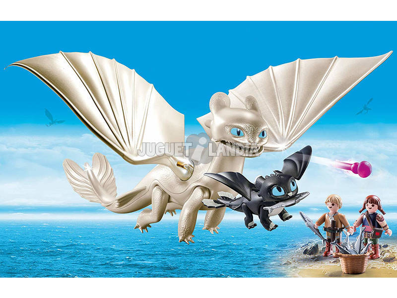 Playmobil Comme Dresser A votre Dragon Furie Diurna et Bébé Dragon avec enfants 70038