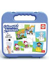 Valigetta Colouring Activities Identic Memo Game Fiabe Educa 18211