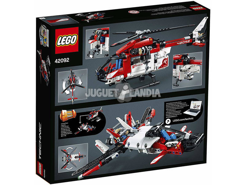 Lego Technic 2 en 1 Helicóptero de Rescate 42092