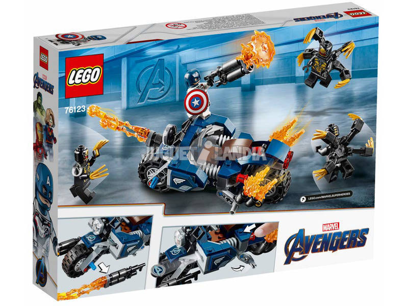  Lego Super Heróis Vingadores Capitão América: Ataque dos Outriders 76123