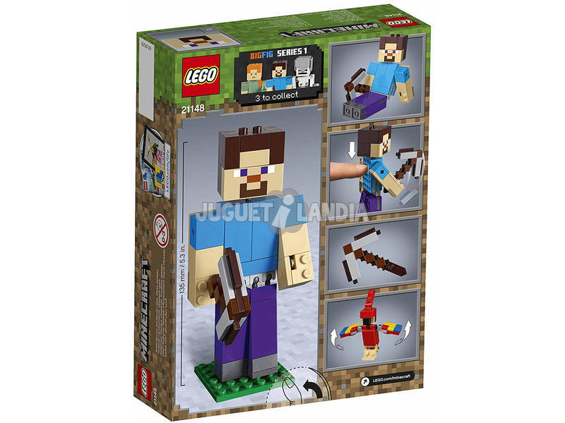 Lego Minecraft BigFig Series 1 Steve com Louro 21148