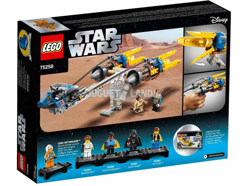 Lego Star Wars Vaina de Carreras de Anakin Edición 20 Aniversario 75258