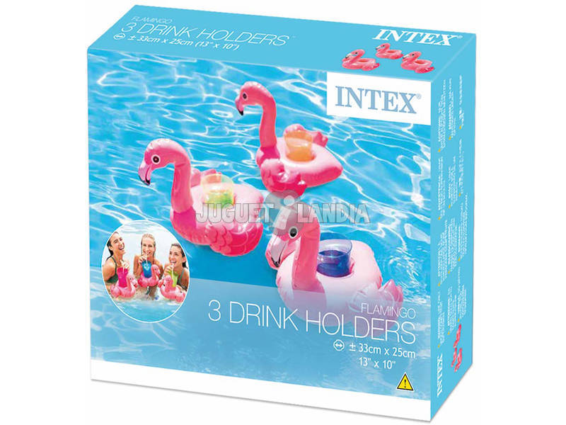 Aufblasbare Getränkehalter Flamingo 3er Pack Intex 57500
