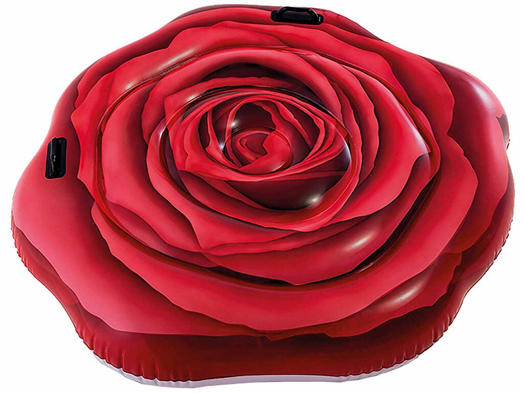 Colchonete Desenho Rosa Vermelha Realista 137x132 cm. Intex 58783