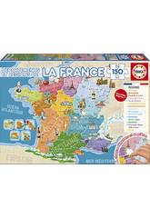Puzzle 150 Départaments Et Régions De La France Educa 17238