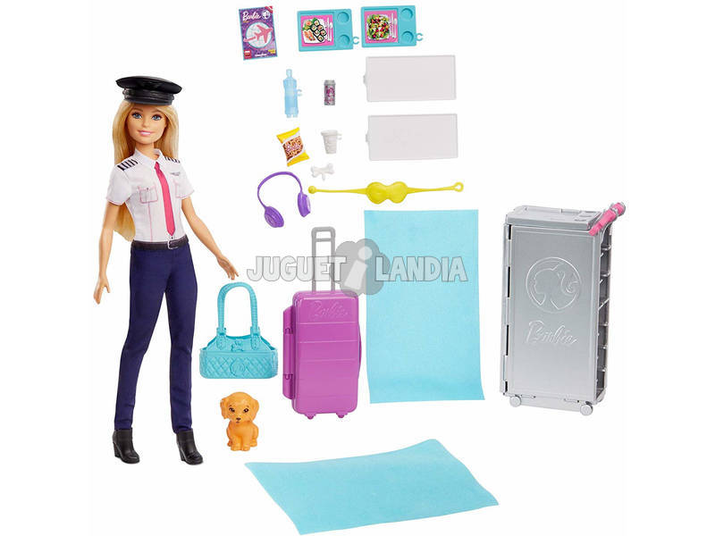Flugzeug von Barbie mit Pilot GJB33