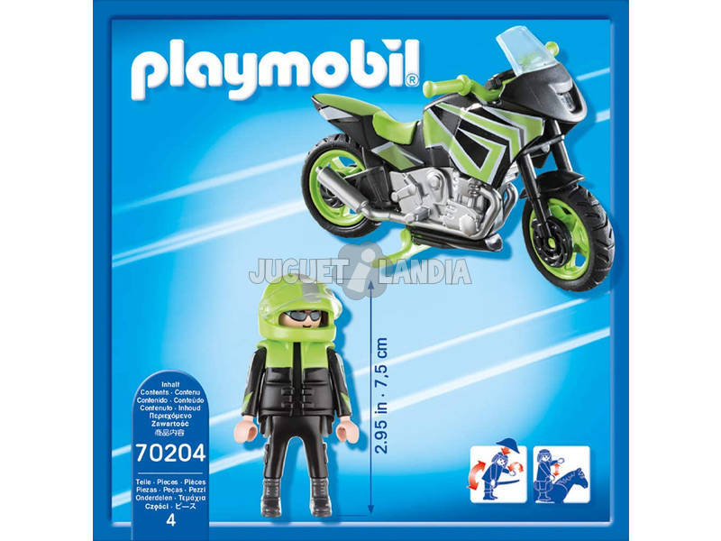 Playmobil Véhicules Ville Moto Playmovil 70204