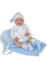 Bambola Beb Reborn Blu Joel 45 cm. con Coperta Arias 98021