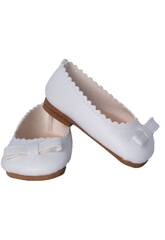 Mocassins de couro branco Mariquita Perez MP30043