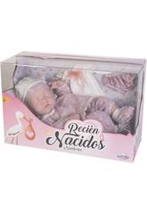 B�b� 38 cm. avec des V�tements Vin Ros�