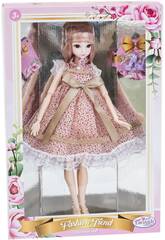 Bambola Stile Giappone 29 cm. Vestito Rosa Lunari