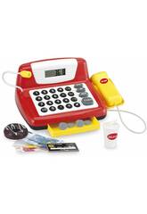 Caisse Enregistreuse Rouge avec Microphone, Calculatrice, Scanner y 16 Accessoires