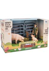 Ferme Kit avec 2 Petits Cochons et Fermier