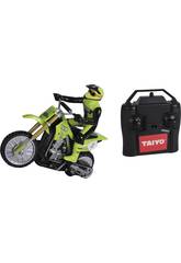 Moto Radiocomandata 1:16 Motocross Racer Neon Green Taiyo 500000A