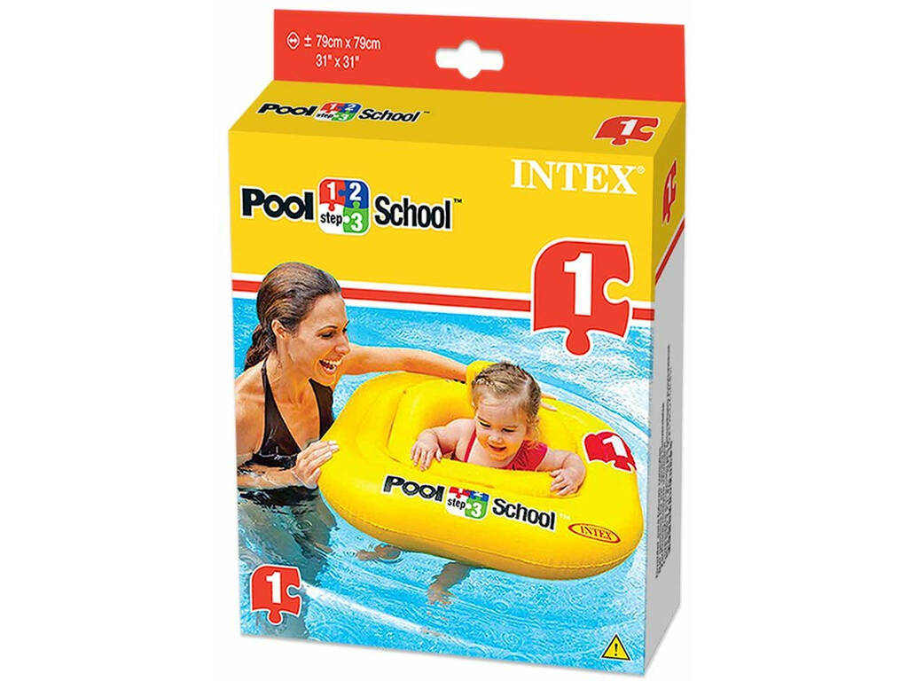 Flotador Hinchable Pool School Deluxe Baby 79x79 cm. Intex 56587