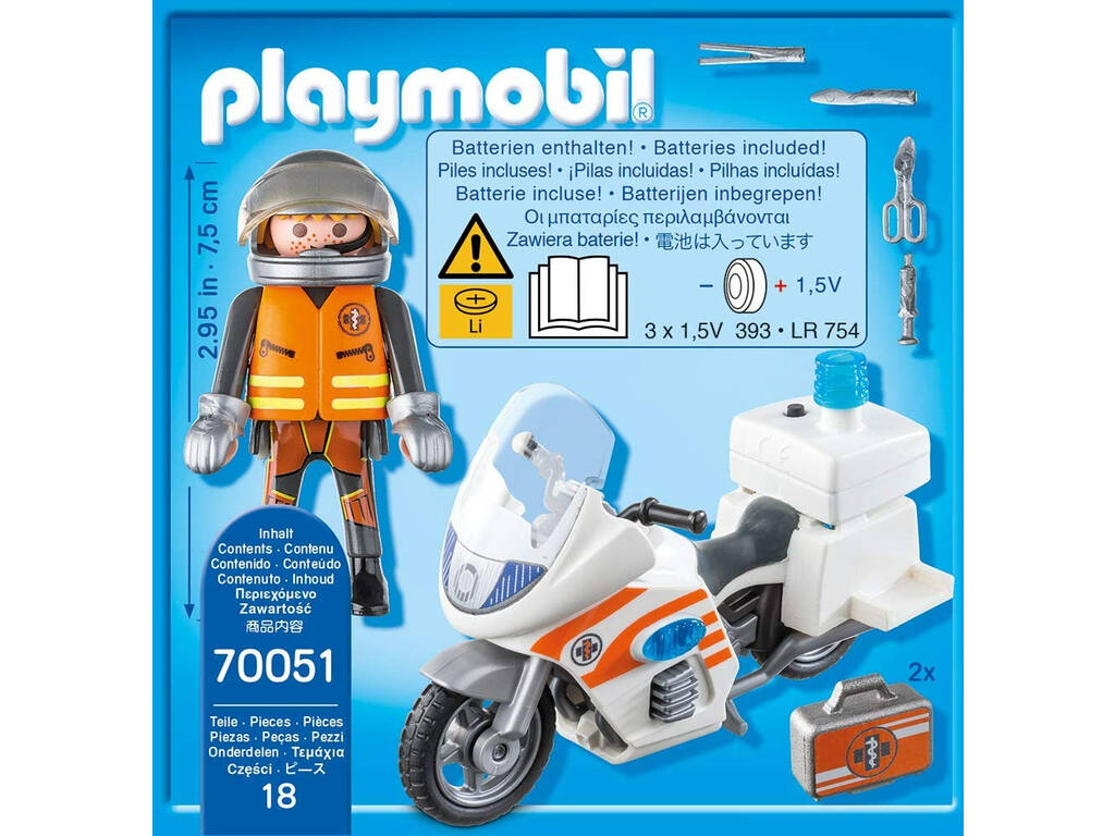 Playmobil Moto de Emergencias 70051