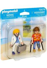 Playmobil Duopack Dottoressa e Paziente 70079