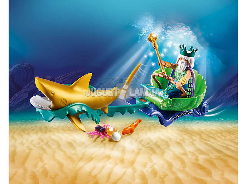 Playmobil Rei do Mar com Carruagem de Tubarão Playmobil 70097