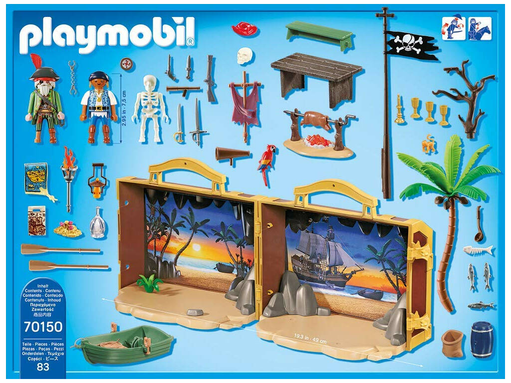 Playmobil Ilha Pirata Estojo 70150