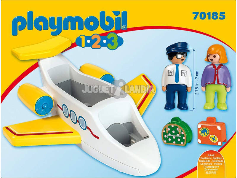 Playmobil 1,2,3 Avião com Passageiro Playmobil 70185