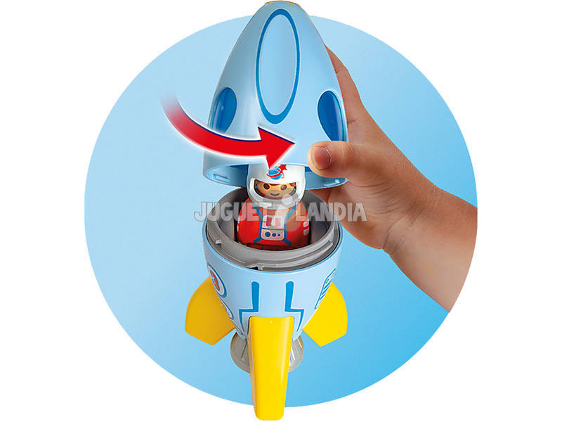Playmobil 1,2,3 Astronauta com Foguete Playmobil 70186