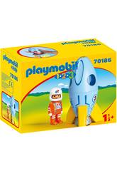 Playmobil 1,2,3 Astronaute avec Vaisseau Spatial Playmobil 70186