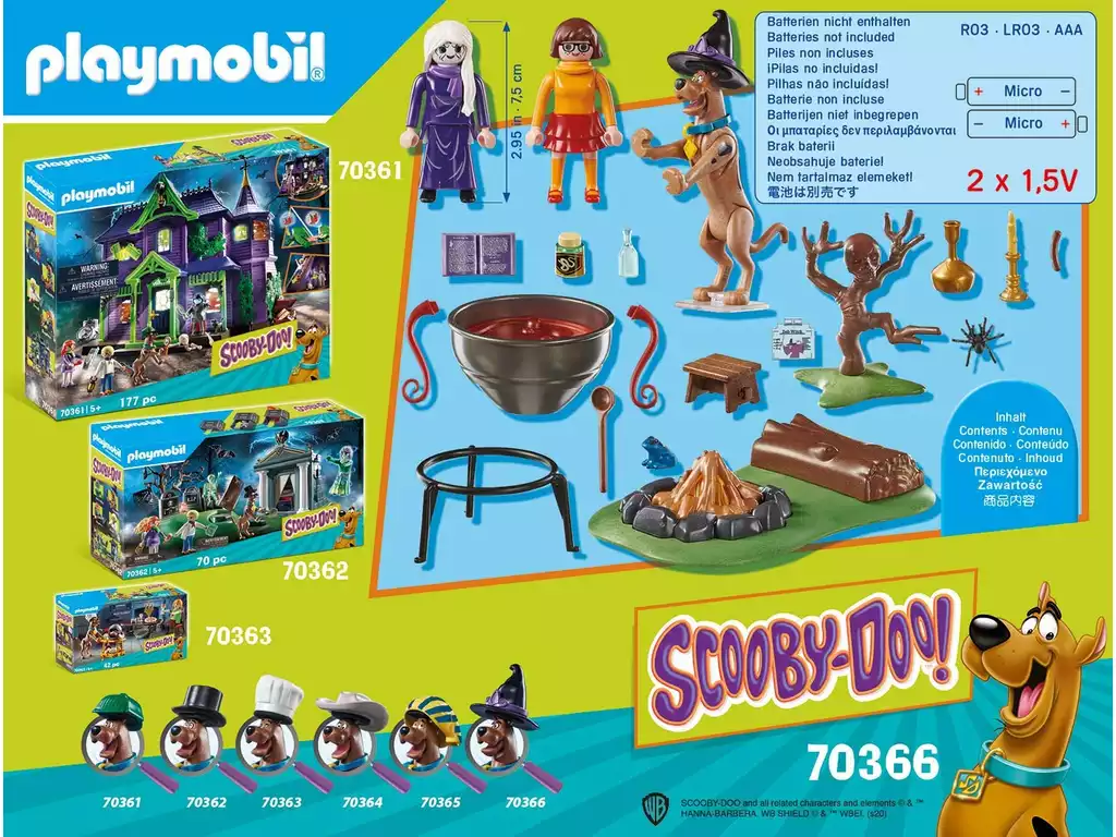 Playmobil Scooby-Doo Avventura nel Calderone della Strega 70366