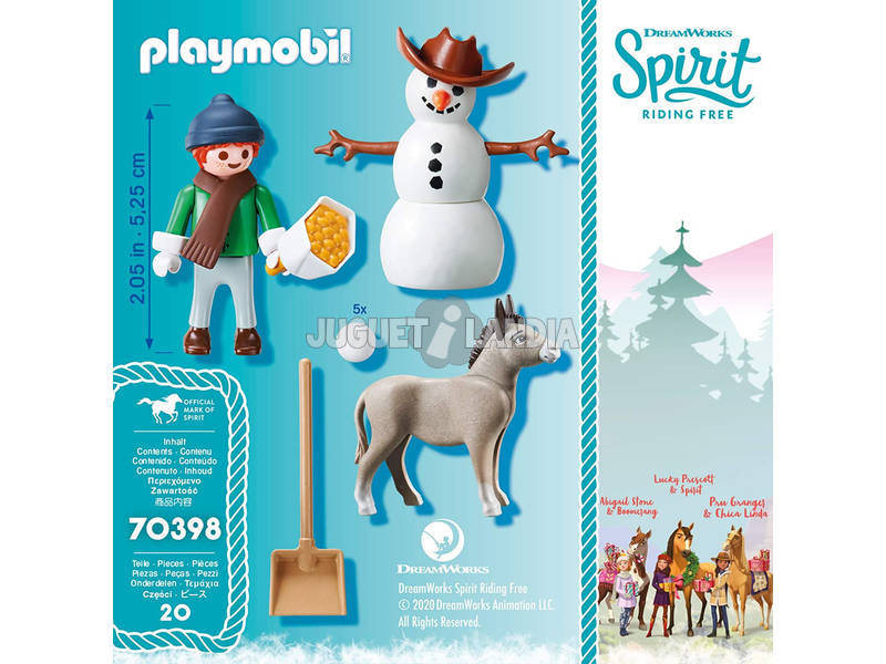 Playmobil Spirit Boneco de Neve com Trasqui e Senhor Cenoura 70398