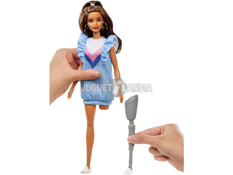 Barbie Fashionistas Blue Ruffle Dress Mattel FXL54