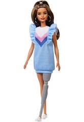 Barbie Fashionistas Blue Ruffle Dress Mattel FXL54