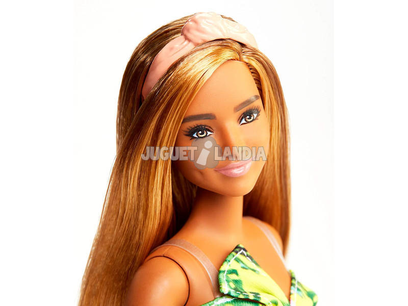 Barbie Fashionistas Gelb-Blumen Kleid Mattel FXL59